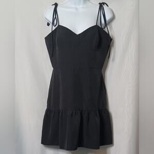 Gianni Bini Elena Ruffle Sweetheart Neck Tie Straps Mini Dress. Size 10